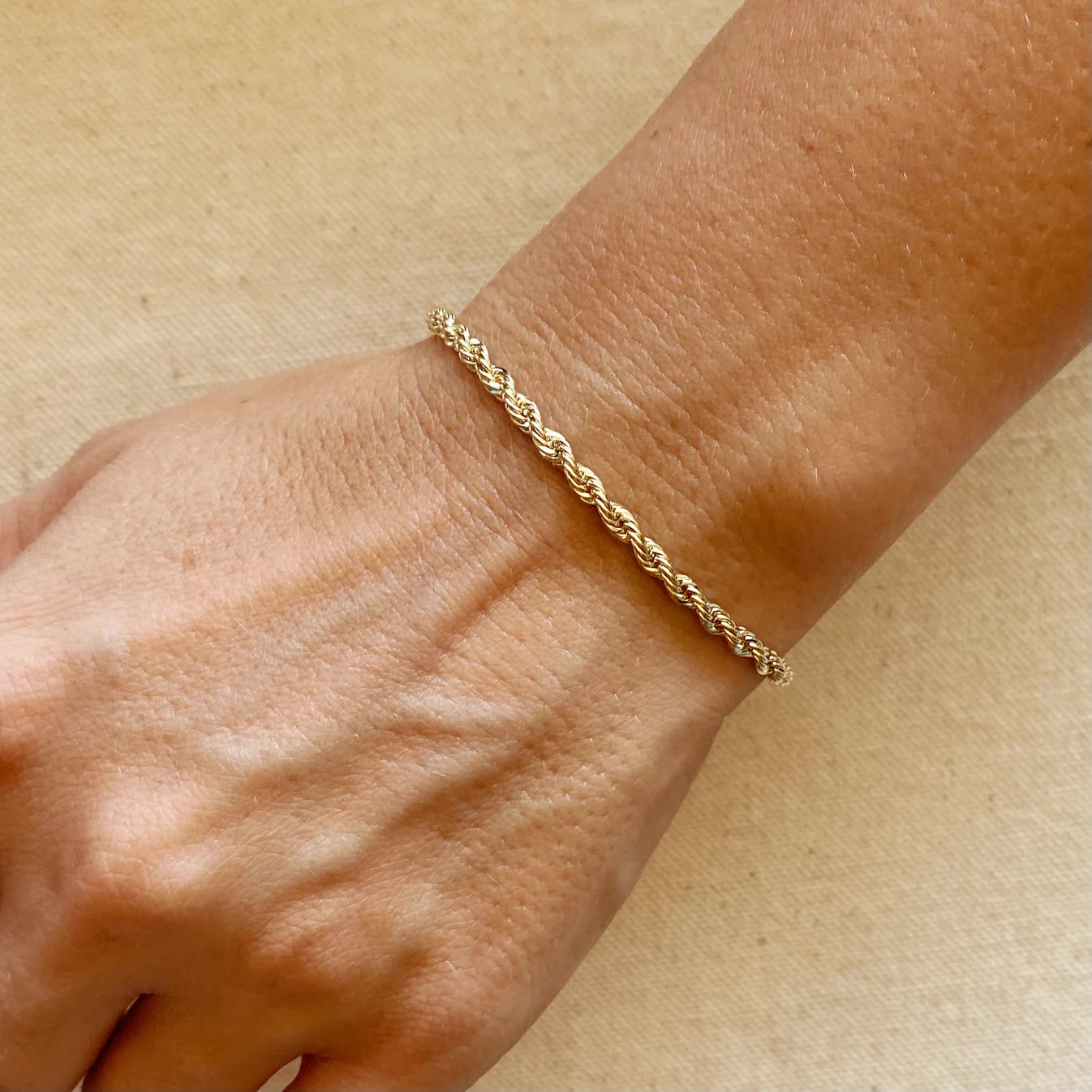 Buy 18 K Gold Filled Rope Bracelet Gold Chain Bracelet Rope Online